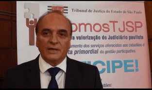 Presidente TJSP explicando o Projeto Justiça Bandeirante